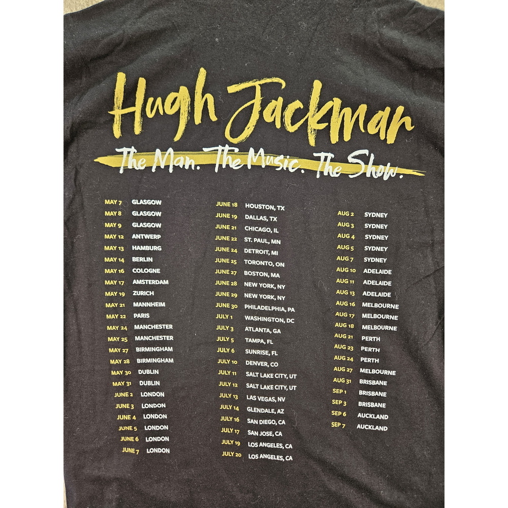 Hugh Jackman The Man The Music The Show World Tour 2019 T-shirt 100% Cotton - Picture 4 of 10